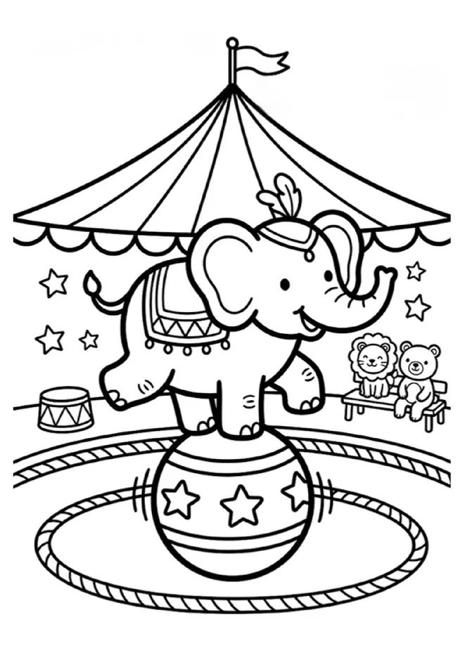 Desenhos de Circo Para Colorir para imprimir e colorir - imagem 4